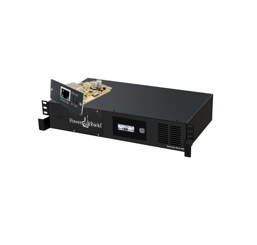 PowerShield Defender Rackmount Network Ready Bundle (1xPSDR800 + 1xPSSNMPV1), 4 AUS sockets, user-replaceable batteries - Image 2