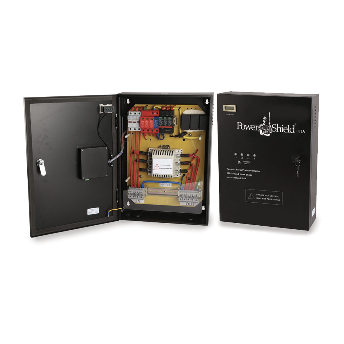 PowerShield 63 Amp Panel Mount Surge Filter, 1:1 phase, provides robust protection against power surges for large systems - Image 2
