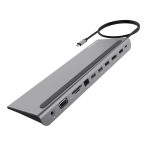 mbeat® Elite Triple Display USB-C Docking Station with 100W Power Delivery 1xHDMI, 1x DisplayPort, 1x VGA, 2x USB 3.0, 1x USB 2.0, MicroSD, 1x RJ45