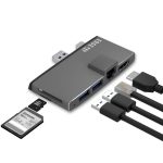 mbeat (ls) Mbeat® Edge Pro Multifunction Usb- C Hub For Microsoft Surface Pro 5/6 Metal Grey (hdmi, Lan, Usb 3.0 Hub (MB-EGE-P68GRY)