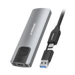 mbeat® 10Gbps M.2 NVMe SATA SSD Enclosure Easily install Versatile Storage Options up to 4TB USB Connectivity with 2-in-1 Cable Package Weight: 102g