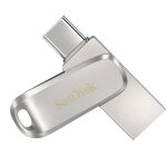 SanDisk 128GB Ultra Dual Drive Luxe USB-C & USB-A Flash Drive Memory Stick 150MB/s USB3.1 Type-C Swivel for Android Smartphones Tablets Macs PCs