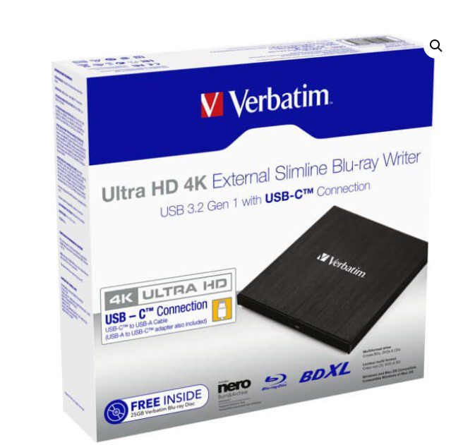 EXTERNAL SLIM BLURAY WRITER 4K TYPE C