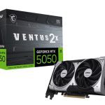 MSI nVidia GeForce RTX 5050 8G VENTUS 2X OC, Boost: 2560 MHz, CUDA 2560 Units, 8GB GDDR6, HDMI™ x 1 (embargo)