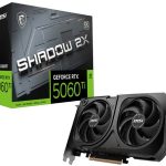 MSI nVidia GeForce RTX 5060 Ti 8G SHADOW 2X OC PLUS, Boost: 2482 MHz, CUDA 8960 Units, 8GB GDDR7, HDMI™ x 1 (embargo)