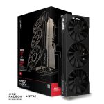 XFX Swift AMD Radeon RX 9070XT Triple fan Gaming Edition with 16GB GDDR6 HDMI 3xDP, AMD RDNA™ 4 (RX-97TSWF3B9)