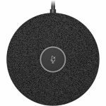 Logitech Rally Mic Pod – Graphite, Four Omnidirectional Beamforming Microphone Elements, Color‑coded Led Ring, Crystal‑clear (RALLY‑MP-G)