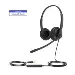 Yealink Uh34 Dual Teams Usb Headset, Lightweight, All Day Wearing Comfort, Ear Wideband Noise Cancelling Microphone, Leather Ear Cushions, Usb-a (UH34-D-MS)