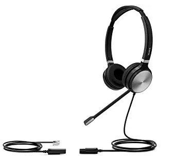 Yealink YHS36 Dual Wideband Headset for IP phone, Binaural Ear, RJ9 Headset Jack, Noise-canceling Microphone, Hearing Protection, Leather Ear Cushions - Image 2