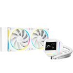 DeepCool LM240 WH ARGB Liquid Cooler with Mini LCD Screen Compatible with Intel LGA1851 1700 1200 1151 1150 1155 and AMD AM5 AM4