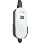 MSI Portable Ev Charger White Ezgo 10a+15a+home Kit, Single Phase, 230v, 1ph, 2.3kw & 3.4kw, 5m Type 2 Charging Gun, 1.8’lcd, Ip66, 1.5t, Bluetooth (9S6-C80611-004)