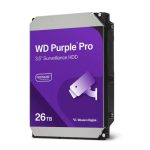 Western Digital WD Purple Pro 26TB 3.5' Surveillance HDD 7200RPM 512MB SATA 287MB/s 7200 RPM 512MB 5yrs warranty