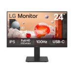 LG 24' IPS Full HD Monitor with USB-C  23.8' FHD IPS, 100Hz, 5ms, 250 nits, 16:9, NTSC 72%, USB-C 65W PD Monitor