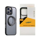USP Apple iPhone Air (6.5') ShockProof Case with MagSafe Black - 360° Rotatable Ring-Stand, Scratch Resistant, Robust Protection, 3 Years Warranty
