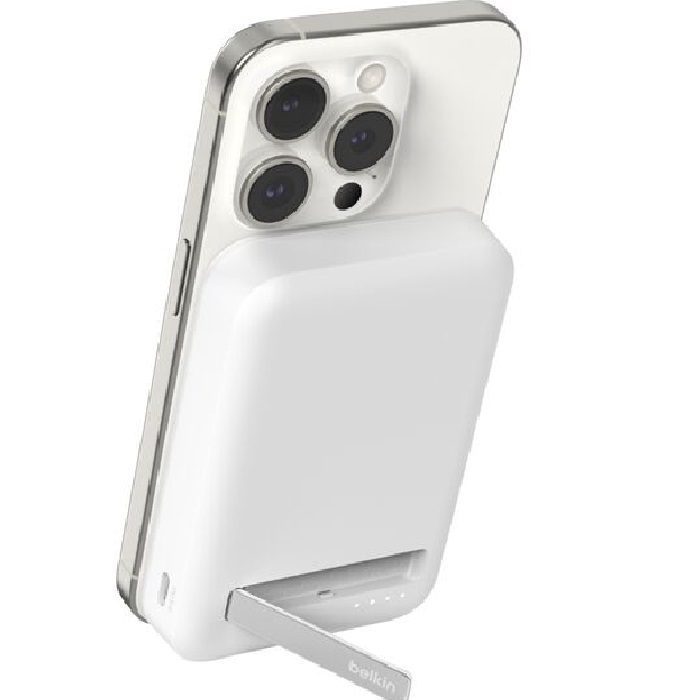 Belkin BoostCharge Pro 10k mAh Magnetic Power Bank With Qi2 + USB-C Cable (1M) - White(BPD008btWH), 15W,2xUSB-C,Overcharge Protection,2 Years Warranty