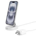 Belkin BoostCharge Pro Convertible Magnetic Wireless Charging Stand With Qi2 + USB-C Cable +20W Wall Charger - White(WIA008auWH), 15W,2 Years Warranty