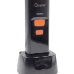 Oxhorn Mini Wireless 2.4G Bluetooth 5.0 2D Barcode Scanner Commercial Grade USB Plug&Play 5V 1A 12hr working Duration rechargeable battery Black