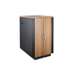 LDR Assembled Soundproof 24u Cabinets ( Black And Wood Color), 6 Pcs Low Noise Fans,2pcs Side Panels, Lockable And Removable Barrel Locking. (SN03-71024-B)