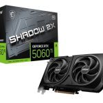 MSI nVidiaGeForce RTX™ 5060 Ti 16G SHADOW 2X OC, Boost: 2482 MHz, CUDA 8960 Units, 16GB GDDR7, HDMI™ x 1 (embargo)