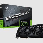 MSI nVidia GeForce RTX™ 5070 12G SHADOW 3X OC, PCI Express® Gen 5, Boost: 2542 MHz, CUDA 6144 Units, 12GB GDDR7, HDMI™ x 1