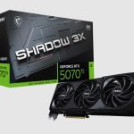 MSI nVidia GeForce RTX™ 5070 Ti 16G SHADOW 3X OC, PCI Express® Gen 5, Boost: 2482 MHz, CUDA 8960 Units, 16GB GDDR7, HDMI™ x 1