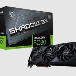 MSI nVidia GeForce RTX™ 5080 16G SHADOW 3X OC, Boost: 2640 MHz, 16GB GDDR7, DisplayPort x 3, HDMI™ x 1,