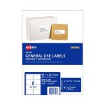 Avery Av Gen Lbl L7165gu 8up Pk100 (938207)