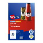 Avery Lbl Oval L7102 18up Pk10 (980000)