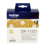 Brother DK-11221 - WHITE 23MM X 23MM DIE-CUT SQUARE PAPER LABEL 1000 LABELS PER ROLL