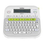 Brother Gray/white Accent Green Desktop Labeller – 3.5-12mm Tze Tape Model 3 Years Warranty (PT-D210)