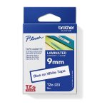 Brother Tze2239mm Blue On White Tze Tape (TZE-223)