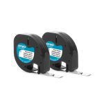Dymo Letratag Plastape Wht Pk2 (2191235)