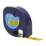 Dymo Lt Plastic 12mm X 4m Yell (91332)