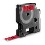Dymo D1 Black On Red 12mmx7m Tape (S0720570)