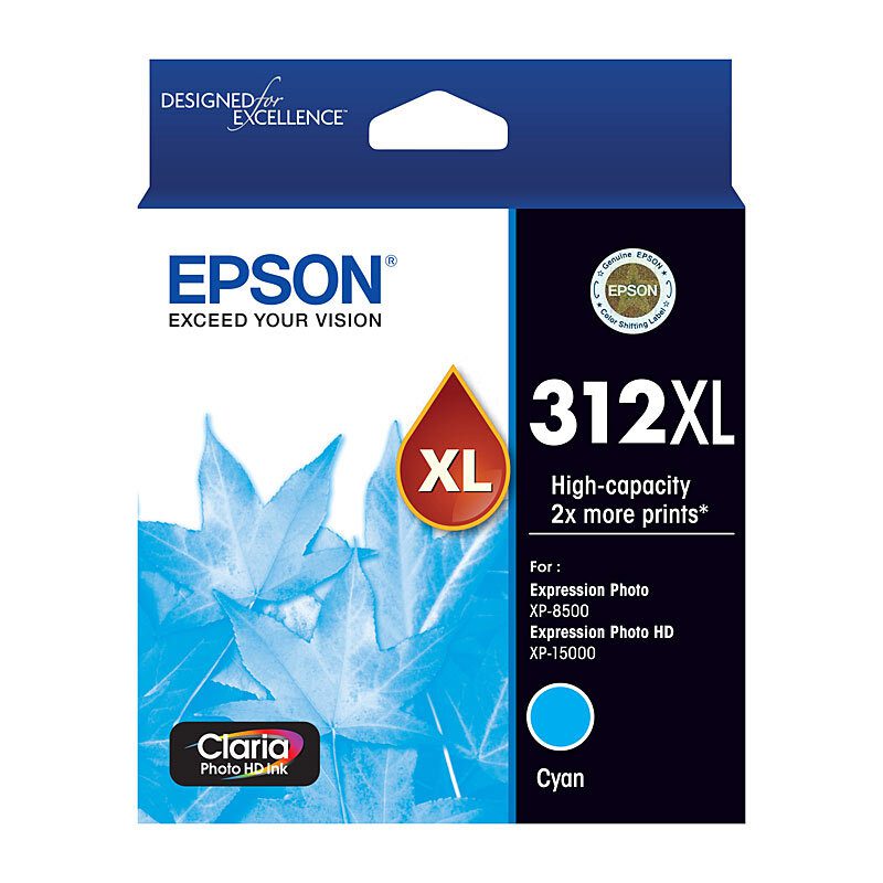 EPSON 312XL CYAN INK CLARIA PHOTO HD - EXPRESSION PHOTO XP-8500,XP-8600,XP-8700,EXPRESSION - Image 2