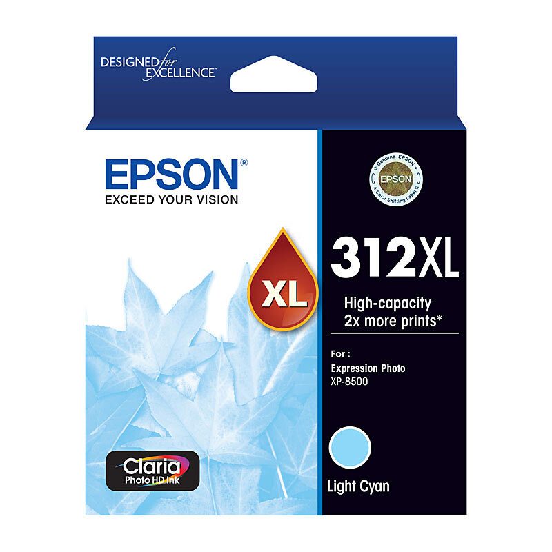EPSON 312XL LIGHT CYAN INK CLARIA PHOTO HD - EXPRESSION PHOTO XP-8500,XP-8600,XP-8700 - Image 2