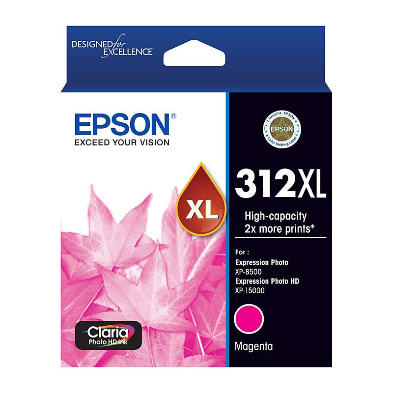 EPSON 312XL MAGENTA INK CLARIA PHOTO HD - EXPRESSION PHOTO XP-8500,XP-8600,XP-8700,EXPRESS - Image 2