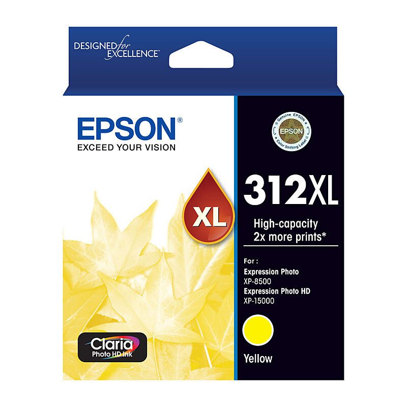 EPSON 312XL YELLOW INK CLARIA PHOTO HD - EXPRESSION PHOTO XP-8500,XP-8600,XP-8700,EXPRESSI - Image 2