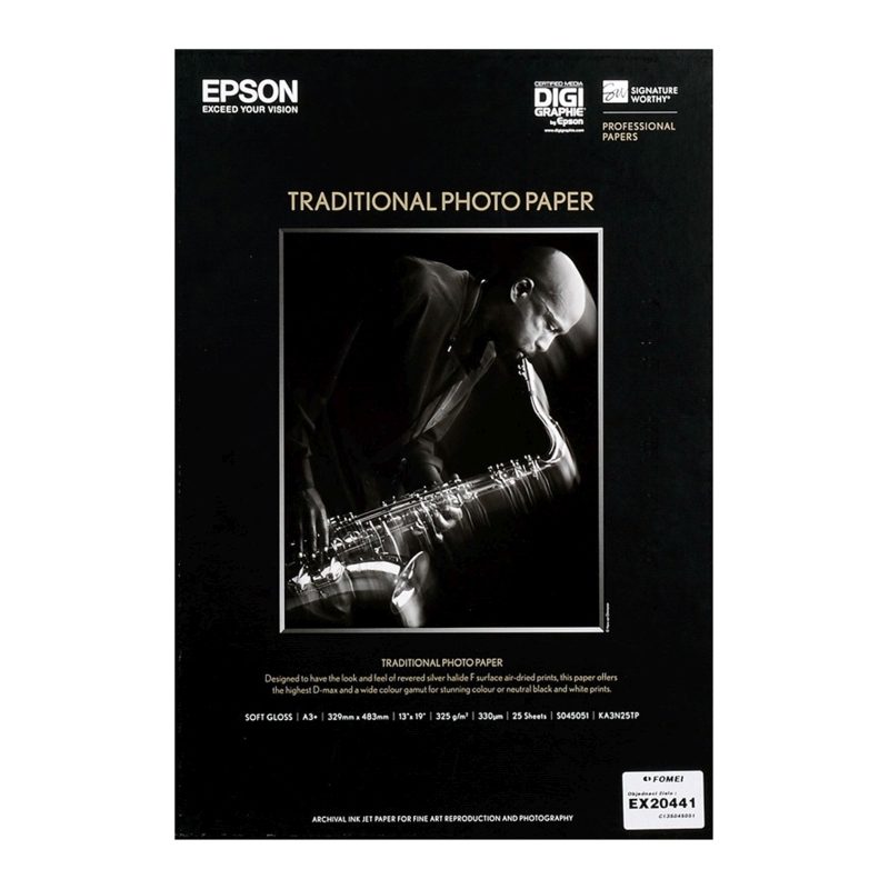 EPSON TRADITIONAL PHOTO PAPER A3+ 25 SHEET - Image 3