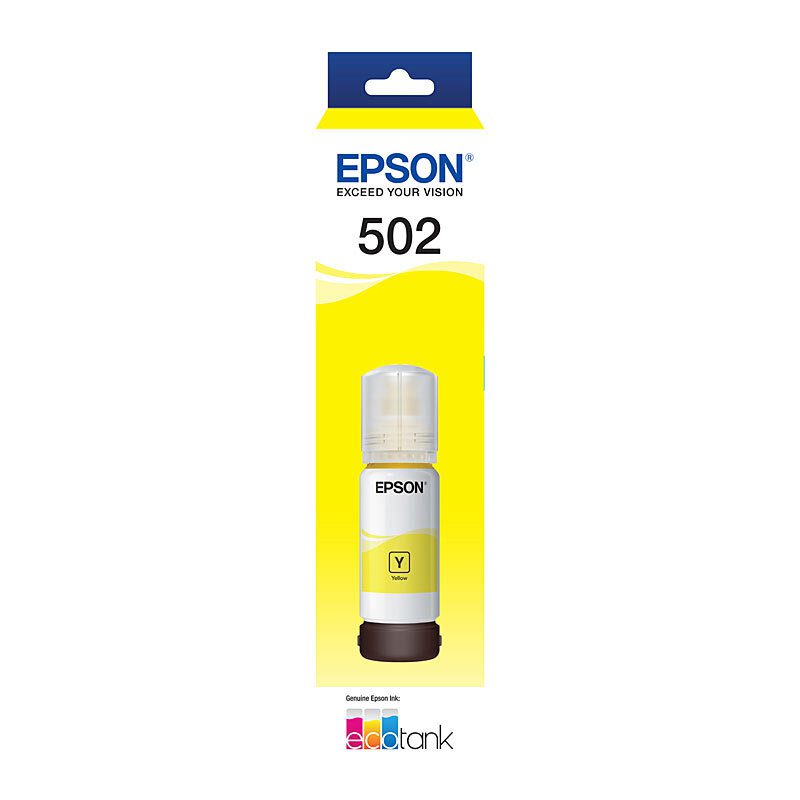EPSON T502 YELLOW INK BOTTLE FOR ECO TANK ET-2850,ET4850 - Image 2