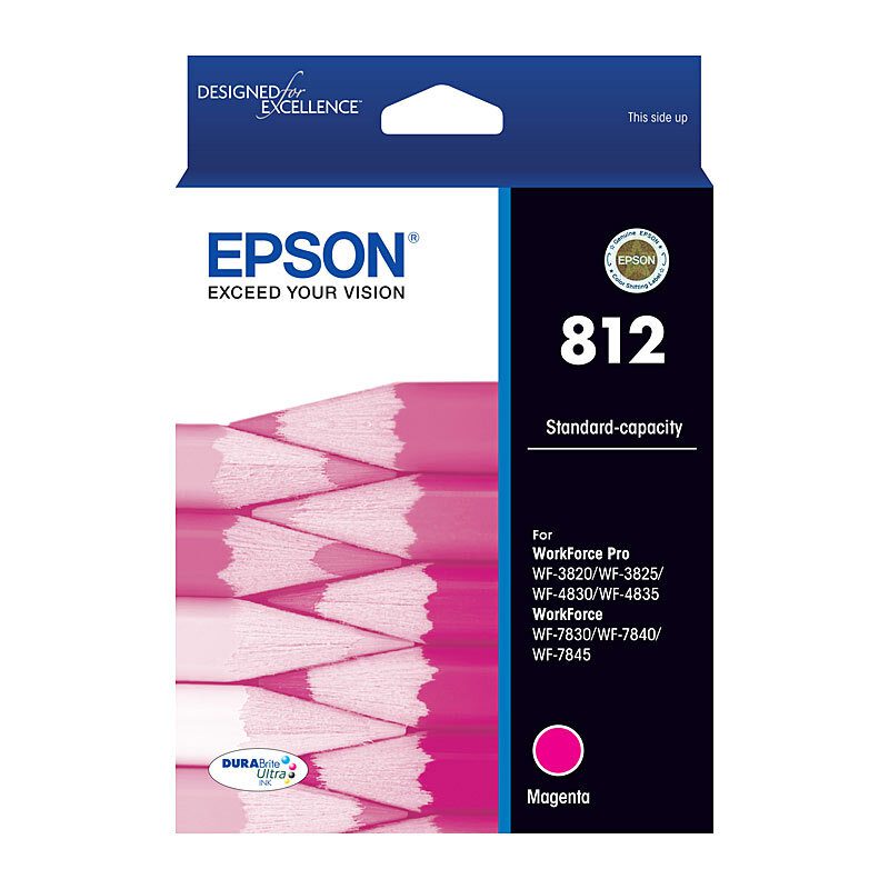 EPSON 812 STD DURABRITE ULTRA MAGENTA INK - WF-3820,WF-3825,WF-4830,WF-4835,WF-7830,WF-784 - Image 2