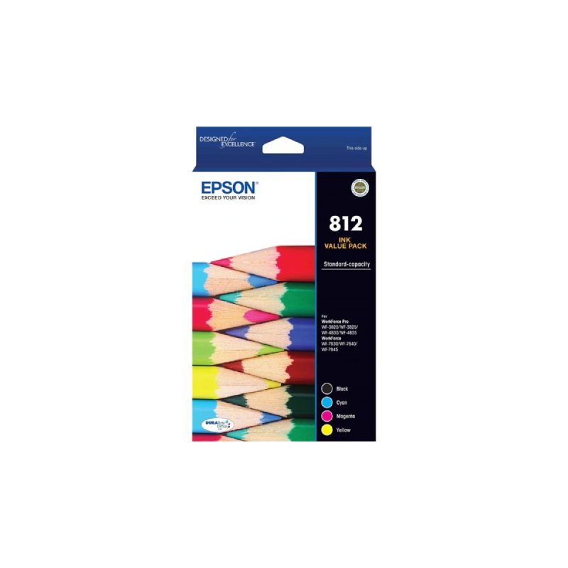 EPSON 812 STD CAPACITY DURABRITE ULTRA INK VALUE PACK - WF-3820,WF-3825,WF-4830,WF-4835,WF - Image 2