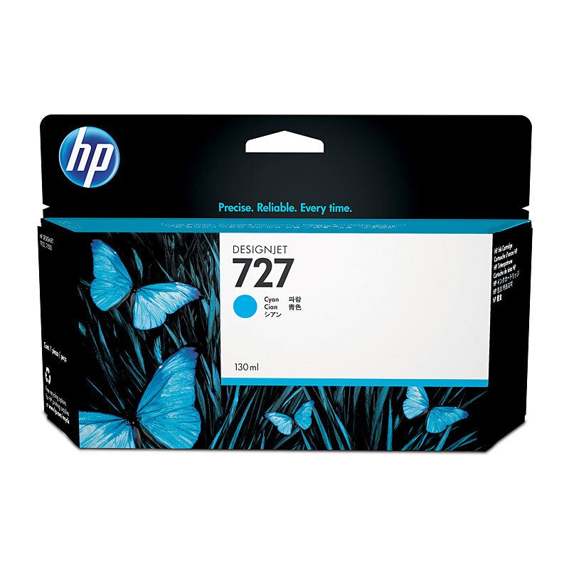 HP 727 130-ML CYAN DESIGNJET INK CARTRIDGE - T920/T930/T1500/T1530/T2500/T2530 - Image 2