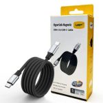 USP Braided Hyperlink Usb-c To Usb-c (1m) Magnetic Cable – Black, Charge & Connect,digital Display,140w Pd, 2 Years Warranty (6976552044424)