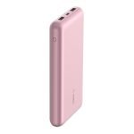 Belkin BoostCharge Power Bank 20K (Triple-Port) - Pink (BPB012btPK), 2xUSB-A, 1xUSB-C + USB-C to USB-A Cable, LED Light Indicater, 2 Years Warranty