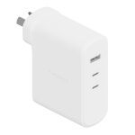 Cygnett Powermaxx 100w Multiport Gan Wall Charger – White(), 1x Usb-a (18w),2x Usb-c Pd(100w),chargex 3 Devices, 2 Years Warranty (CY4373PDWCH)