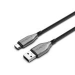 Cygnett Armoured Braided Usb-c To Usb-a (2.0) Cable (1m) – Black (), 3a/60w, 480mbps, Turbo Charge, Best For Laptop, 5 Years Warranty (CY4681PCUSA)