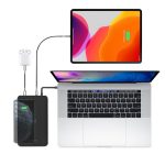 Cygnett Chargeup Edge+ 27k Mah Usb-c Laptop And Wireless Power Bank – Black (),2xusb-c(60w Pd/12w),1xusb-a(12w), 2 Years Warranty (CY3113PBCHE)