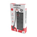 Monster 6-port Surge+rf Black (MT-FPSP6700RFB)