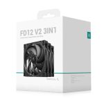 DeepCool FD12 V2 3IN1 120mm Performance Integral Blade Silent Ring Case Fan 4-pin PWM 500~2500 RPM Hydro Bearing